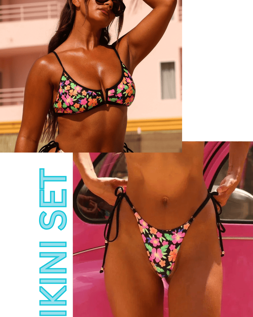 Kulani Kinis Kulani Kinis Bind Slim V Crop Bikini Top & Thong Tie Side Bikini Bottom Bikini Set - Midnight Glow Kulani Kinis Bind Slim V Crop Bikini Top & Thong Tie Side Bikini Bottom Bikini Set - Midnight Glow Splash Swimwear Bikini Set S 1000028611