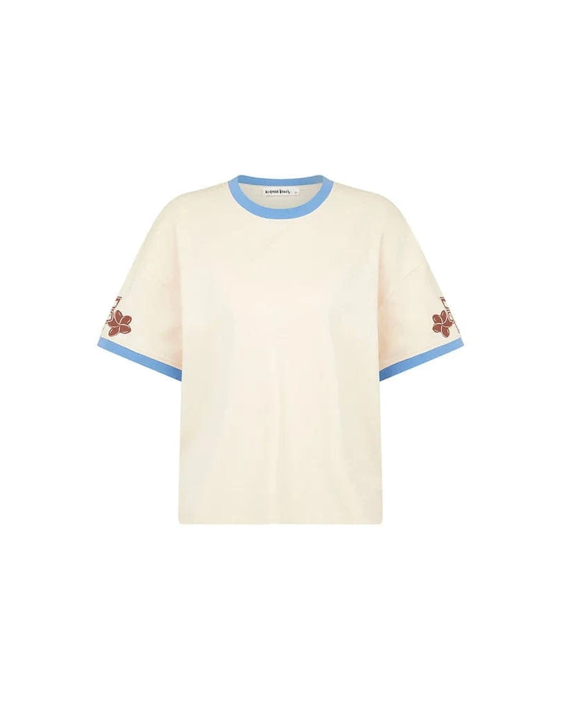 Kulani Kinis Kulani Kinis Boyfriend Bind Tee - Frangipani Fizz Kulani Kinis Boyfriend Bind Tee - Frangipani Fizz Splash Swimwear T-shirt