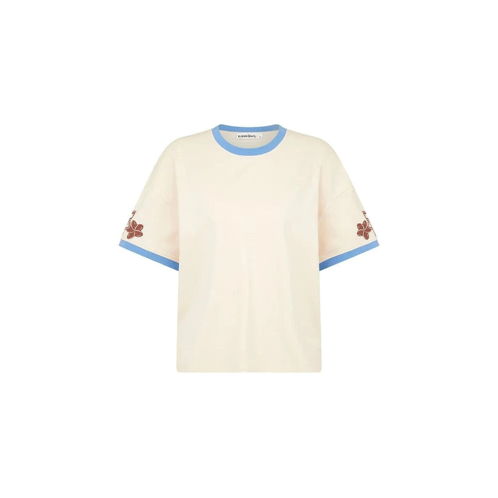 Kulani Kinis Kulani Kinis Boyfriend Bind Tee - Frangipani Fizz Kulani Kinis Boyfriend Bind Tee - Frangipani Fizz Splash Swimwear T-shirt