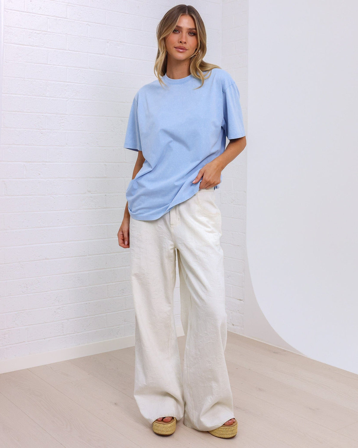 Kulani Kinis Kulani Kinis Boyfriend Tee - Kini Cloud Kulani Kinis Boyfriend Tee - Kini Cloud Splash Swimwear Tops