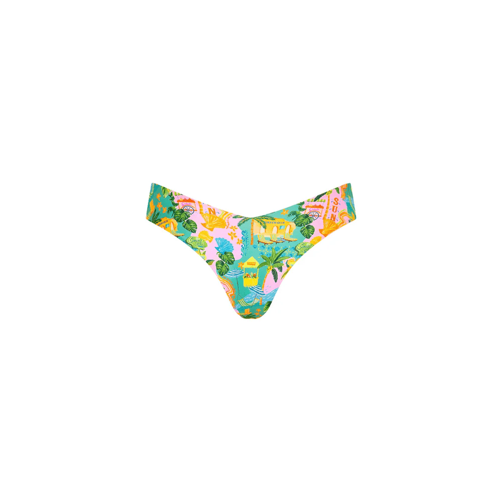 Kulani Kinis Kulani Kinis Cheeky V Bikini Bottom - Sunlit Spritz Kulani Kinis Cheeky V Bikini Bottom - Sunlit Spritz Splash Swimwear