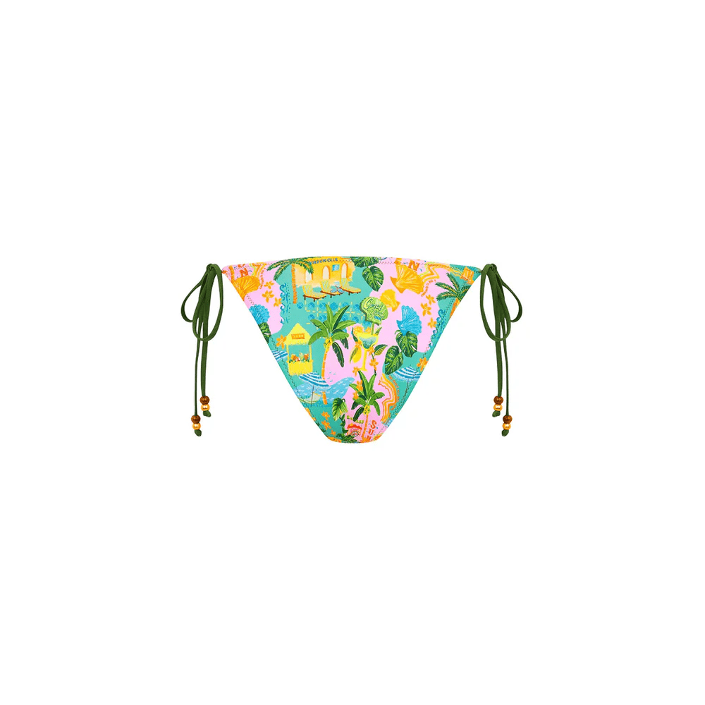 Kulani Kinis Kulani Kinis Dipped Cheeky Tie Bikini Bottom - Sunlit Spritz Kulani Kinis Dipped Cheeky Tie Bikini Bottom - Sunlit Spritz Splash Swimwear