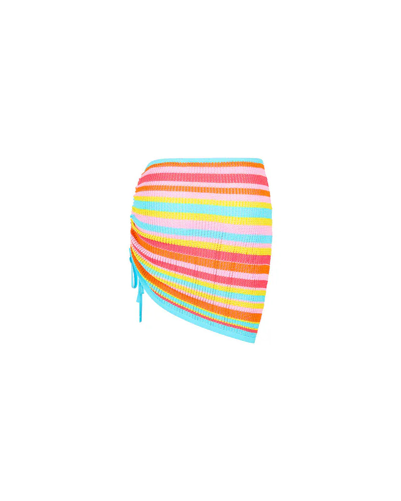 Kulani Kinis Kulani Kinis Drawstring Knit Mini Skirt - Sunset Strip Kulani Kinis Drawstring Knit Mini Skirt - Sunset Strip Splash Swimwear Skirts