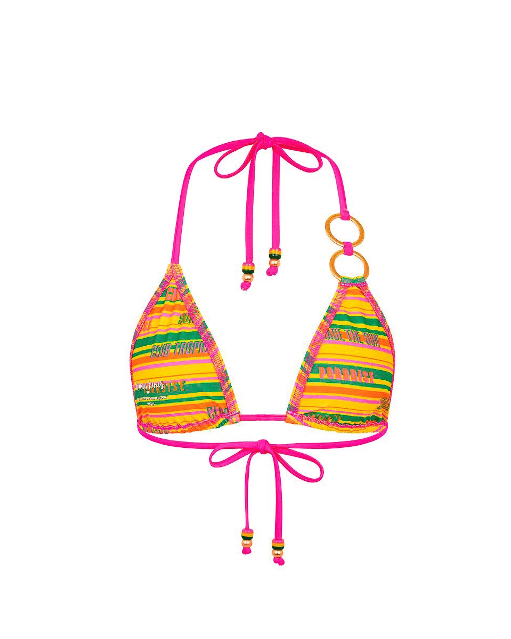 Kulani Kinis Kulani Kinis Duo Ring Halter Bikini Top - Sunshine Lover Kulani Kinis Duo Ring Halter Bikini Top - Sunshine Lover Splash Swimwear