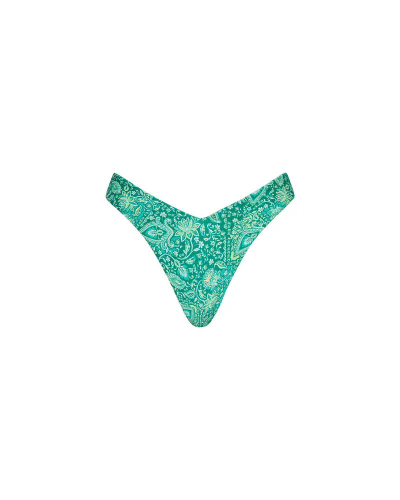 Kulani Kinis Kulani Kinis Emerald Aura Y Cheeky Bikini Bottom Kulani Kinis Emerald Aura Y Cheeky Bikini Bottom Splash Swimwear Bikini Bottoms