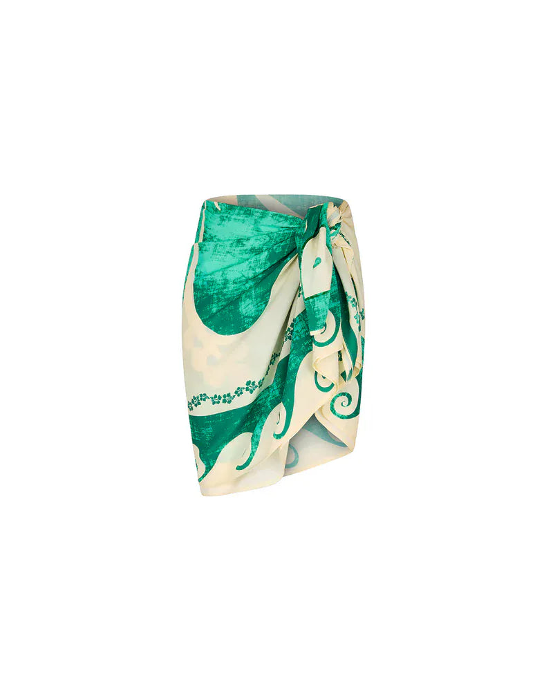 Kulani Kinis Kulani Kinis Emerald Springs Sarong Cover Up SAR101-EMSP Kulani Kinis Emerald Springs Sarong Cover Up Splash Swimwear Sarong 840522525359