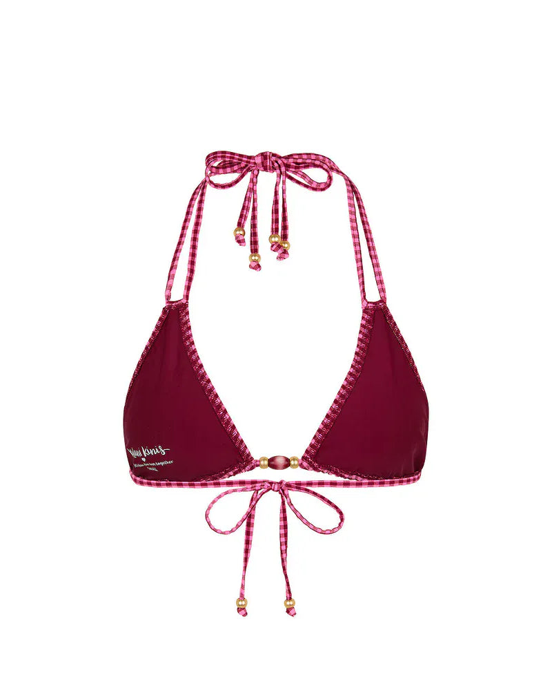 Kulani Kinis Kulani Kinis Halter Bralette Bikini Top - Cherry Kiss Kulani Kinis Halter Bralette Bikini Top - Blue Lagoon Splash Swimwear Bikini Tops