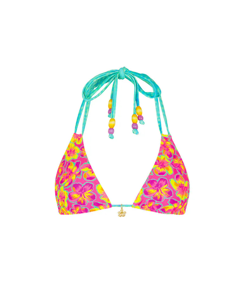 Kulani Kinis Kulani Kinis Halter Bralette Bikini Top - Sun Pop Kulani Kinis Halter Bralette Bikini Top - Sun Pop Splash Swimwear Bikini Tops