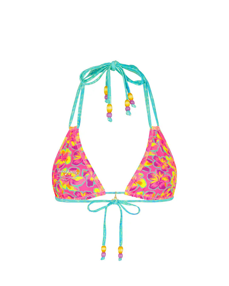 Kulani Kinis Kulani Kinis Halter Bralette Bikini Top - Sun Pop Kulani Kinis Halter Bralette Bikini Top - Sun Pop Splash Swimwear Bikini Tops