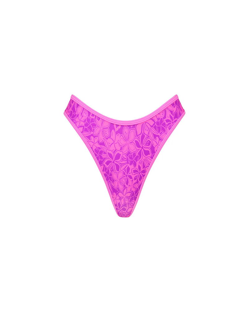 Kulani Kinis Kulani Kinis High Leg Thong Bikini Bottom -Bubble Berry Kulani Kinis High Leg Thong Bikini Bottom -Bubble Berry Splash Swimwear