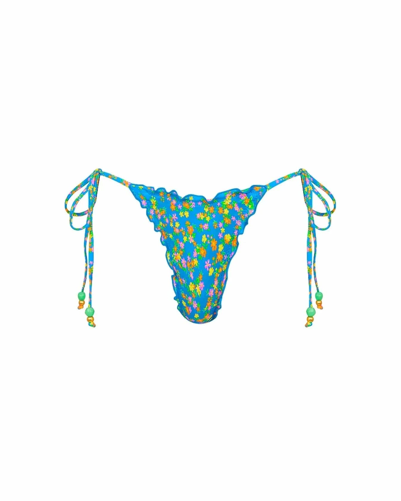 Kulani Kinis Kulani Kinis La Belle Lettuce Edge Thong Tie Bikini Bottom Kulani Kinis La Belle Lettuce Edge Thong Tie Bikini Bottom Splash Swimwear Bikini Bottoms