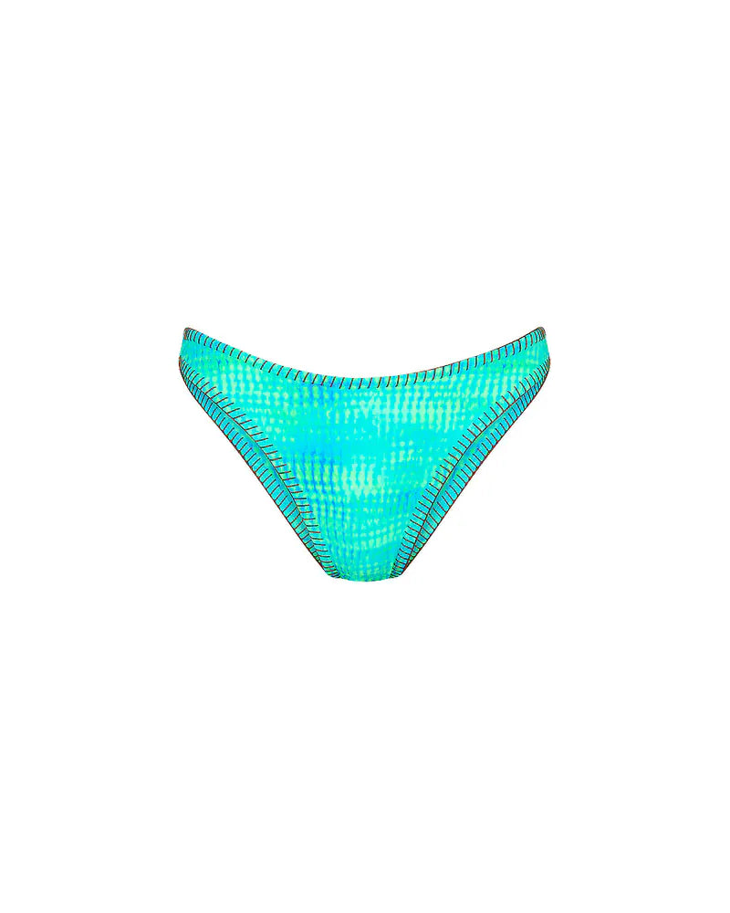 Kulani Kinis Kulani Kinis Lace Stitch High Leg Vintage Bikini Bottom - Summer Seas Kulani Kinis Lace Stitch High Leg Vintage Bikini Bottom - Summer Seas Splash Swimwear Bikini Bottoms