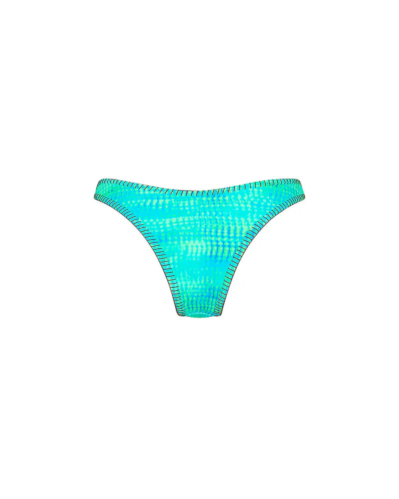 Kulani Kinis Kulani Kinis Lace Stitch High Leg Vintage Bikini Bottom - Summer Seas Kulani Kinis Lace Stitch High Leg Vintage Bikini Bottom - Summer Seas Splash Swimwear Bikini Bottoms