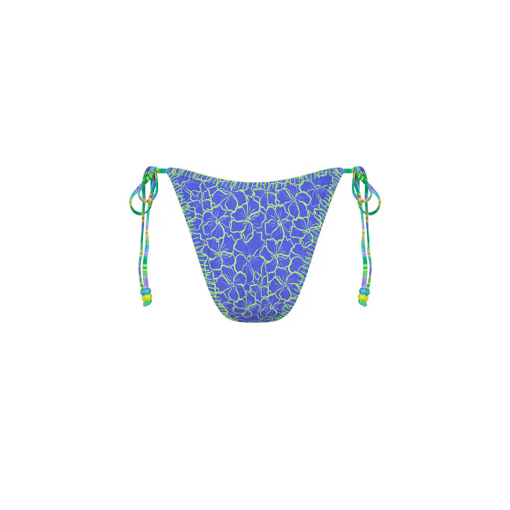 Kulani Kinis Kulani Kinis Lace Stitch Ring Halter Top & Ring Tie Bottom Bikini Set - Sugar Wave TOP202-SUGW+BOT286-SUGW-M Kulani Kinis Lace Stitch Ring Halter Top & Ring Tie Bottom Bikini Set - Sugar Wave Splash Swimwear Bikini Set M 51149991074777