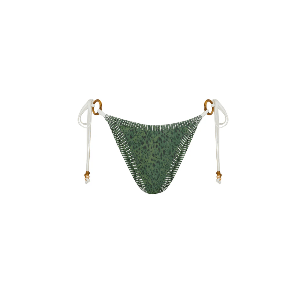Kulani Kinis Kulani Kinis Lace Stitch Ring Tie Bikini Bottom - Wild Wonder Kulani Kinis Lace Stitch Ring Tie Bikini Bottom - Wild Wonder Splash Swimwear
