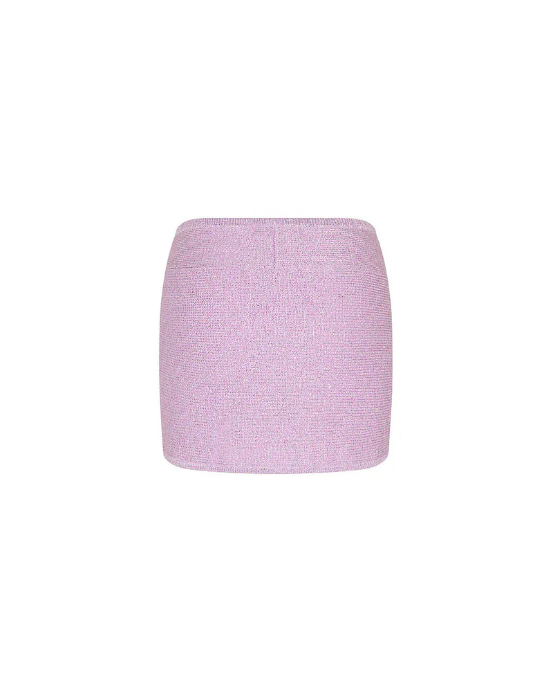 Kulani Kinis Kulani Kinis Lilac Glimmer Mini Twist Knit Sarong Skirt Kulani Kinis Lilac Glimmer Mini Twist Knit Sarong Skirt Splash Swimwear Skirts