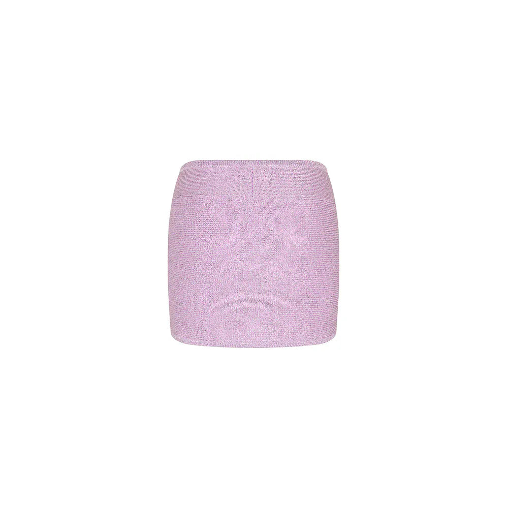 Kulani Kinis Kulani Kinis Lilac Glimmer Mini Twist Knit Sarong Skirt Kulani Kinis Lilac Glimmer Mini Twist Knit Sarong Skirt Splash Swimwear Skirts