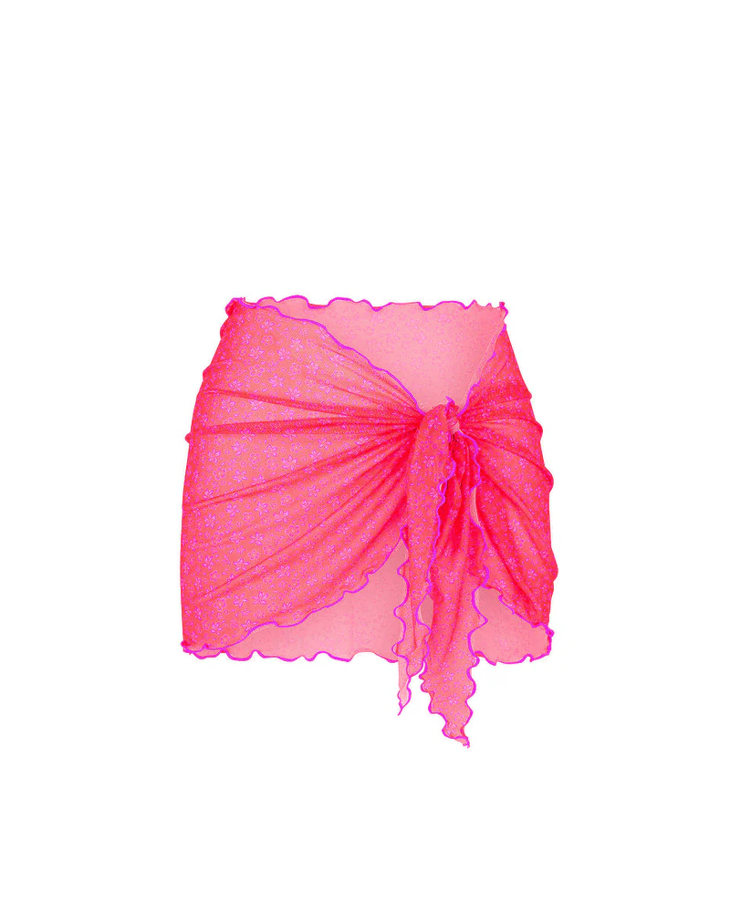 Kulani Kinis Kulani Kinis Mini Mesh Sarong - Kiss Me SAR102 Kulani Kinis Mini Mesh Sarong - Kiss Me Splash Swimwear M
