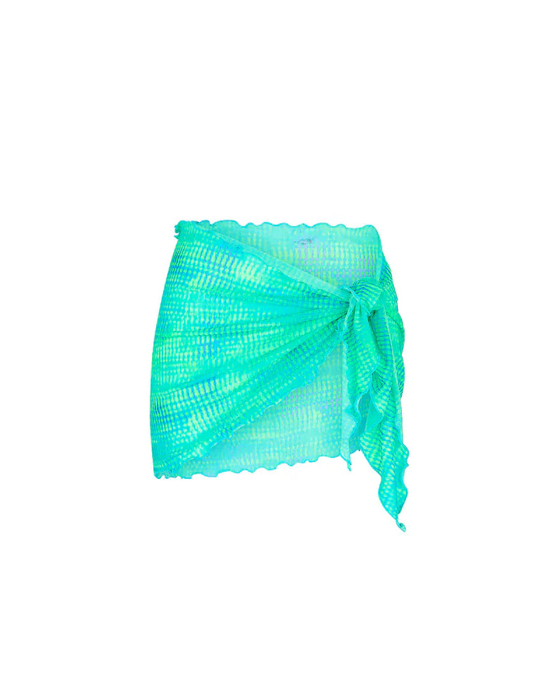 Kulani Kinis Kulani Kinis Mini Mesh Sarong - Summer Seas Kulani Kinis Mini Mesh Sarong - Summer Seas Splash Swimwear Sarongs