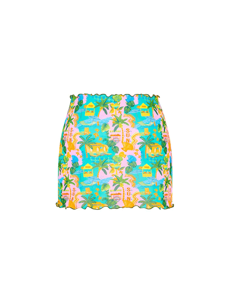 Kulani Kinis Kulani Kinis Mini Mesh Sarong - Sunlit Spritz Kulani Kinis Mini Mesh Sarong - Sunlit Spritz Splash Swimwear