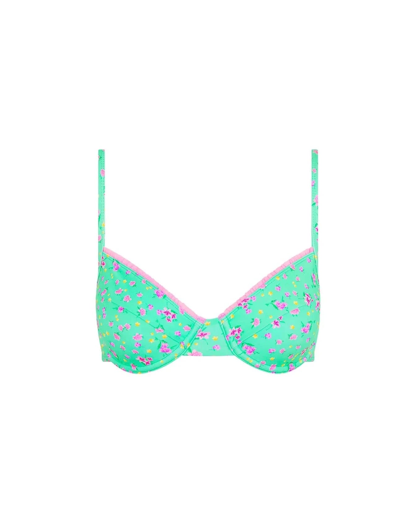 Kulani Kinis Kulani Kinis Mint Macaron Decorative Ditzy Underwire Bikini Top Kulani Kinis Mint Macaron Decorative Ditzy Underwire Bikini Top Splash Swimwear Bikini Tops