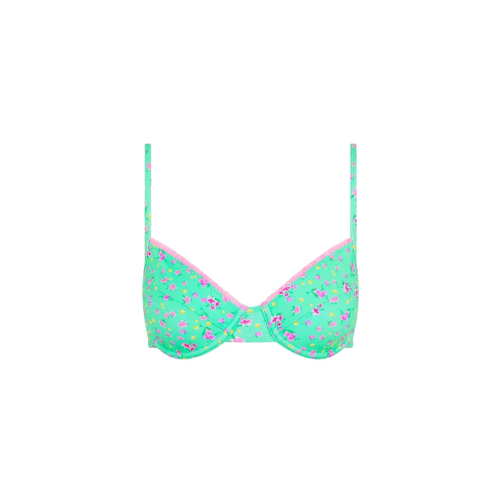 Kulani Kinis Kulani Kinis Mint Macaron Decorative Ditzy Underwire Bikini Top Kulani Kinis Mint Macaron Decorative Ditzy Underwire Bikini Top Splash Swimwear Bikini Tops