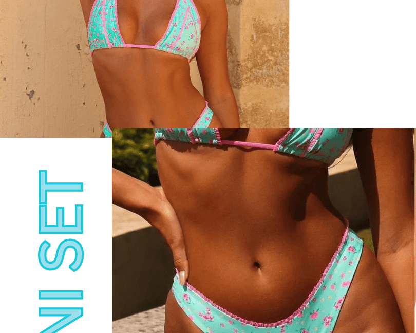 Kulani Kinis Kulani Kinis Mint Macaron Decorative Panel Halter Bikini Top & Full Coverage Bikini Bottom Bikini Set Kulani Kinis Mint Macaron Decorative Panel Halter Bikini Top & Full Coverage Bikini Bottom Bikini Set Splash Swimwear Bikini Set