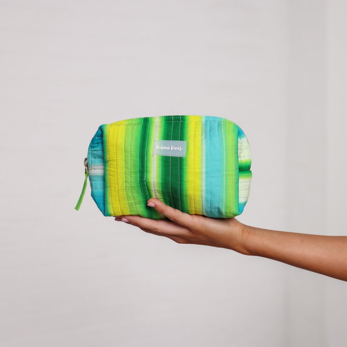 Kulani Kinis Kulani Kinis Quilted Makeup Pouch - Neon Splice 17519-NESP-OS Kulani Kinis Quilted Makeup Pouch - Neon Splice Splash Swimwear Bags O/S 840522542332