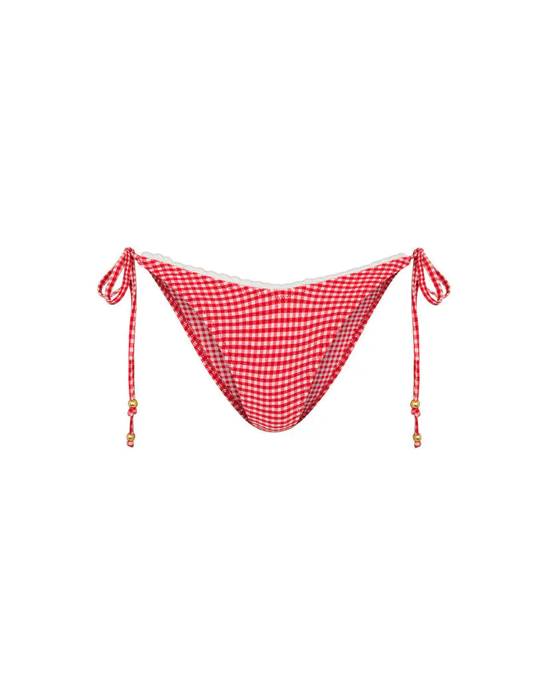 Kulani Kinis Kulani Kinis Scallop Strawberry Siesta Crochet Cheeky Tie Bikini Bottom Kulani Kinis Scallop Strawberry Siesta Crochet Cheeky Tie Bikini Bottom Splash Swimwear Bikini Bottoms