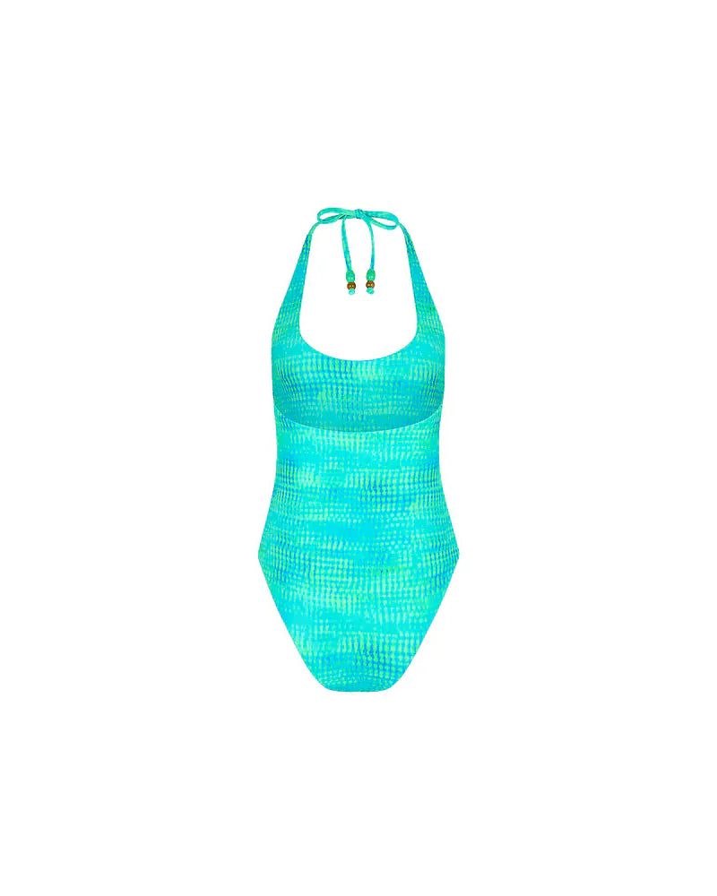 Kulani Kinis Kulani Kinis Scoop Halter Cheeky One Piece - Summer Seas Kulani Kinis Scoop Halter Cheeky One Piece - Summer Seas Splash Swimwear One Piece