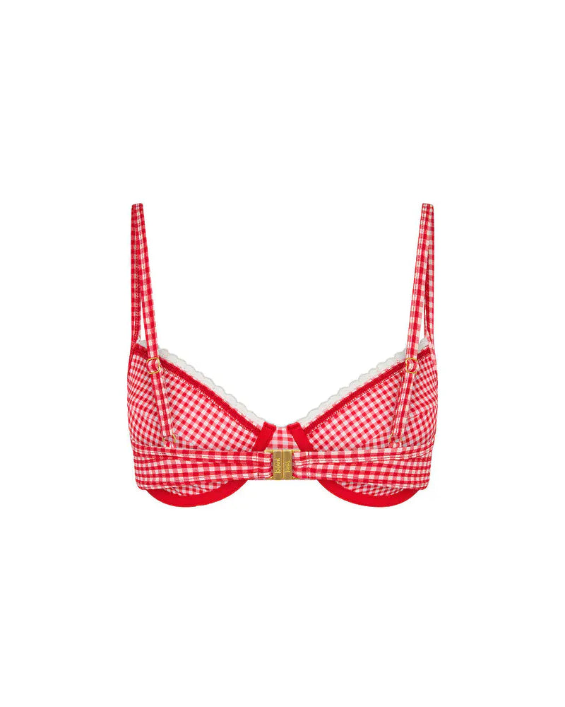 Kulani Kinis Kulani Kinis Strawberry Siesta Scallop Crochet Underwire Bra Bikini Top Kulani Kinis Strawberry Siesta Scallop Crochet Underwire Bra Bikini Top Splash Swimwear Bikini Tops