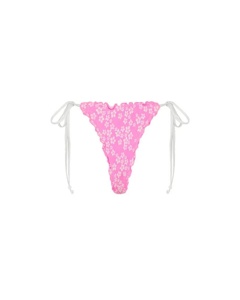 Kulani Kinis Kulani Kinis Sugar Sprinkle Lettuce Edge Thong Tie Bikini Bottom Kulani Kinis Sugar Sprinkle Lettuce Edge Thong Tie Bikini Bottom Splash Swimwear Bikini Bottoms