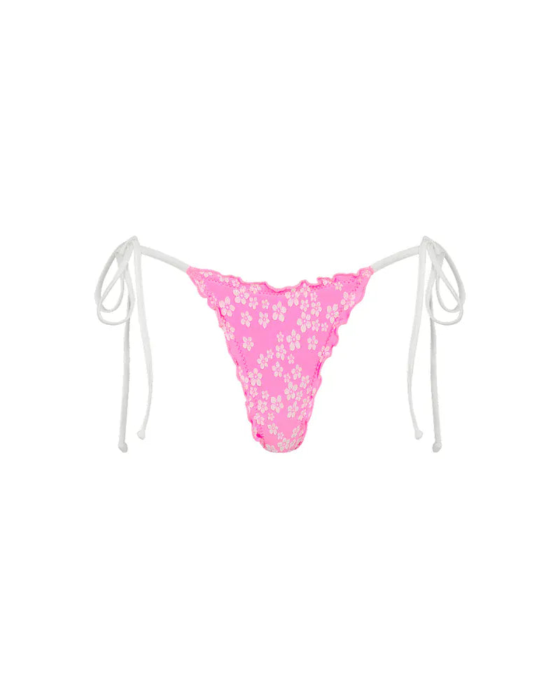 Kulani Kinis Kulani Kinis Sugar Sprinkle Lettuce Edge Thong Tie Bikini Bottom Kulani Kinis Sugar Sprinkle Lettuce Edge Thong Tie Bikini Bottom Splash Swimwear Bikini Bottoms