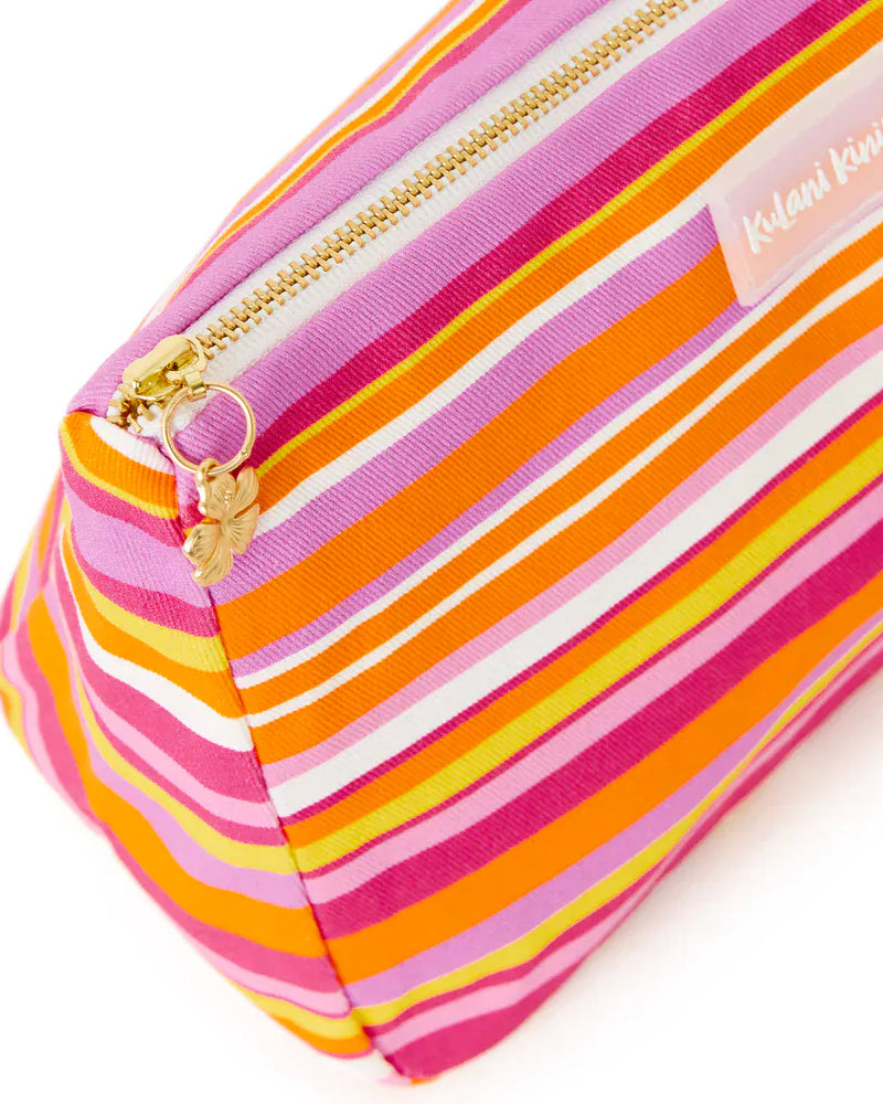 Kulani Kinis Kulani Kinis Sugar Stripe Beach Pouch POUCH101-SUST Kulani Kinis Sugar Stripe Beach Pouch Splash Swimwear Bags 840522525311