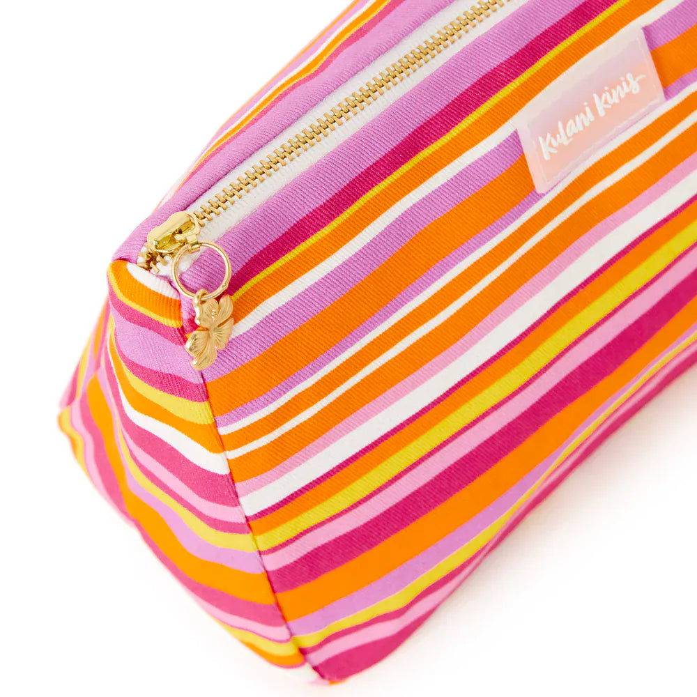 Kulani Kinis Kulani Kinis Sugar Stripe Beach Pouch POUCH101-SUST Kulani Kinis Sugar Stripe Beach Pouch Splash Swimwear Bags 840522525311