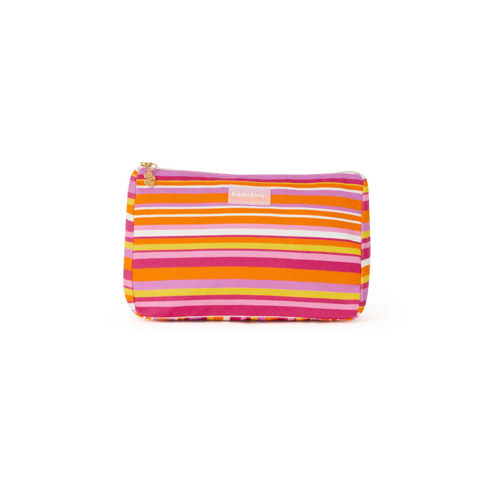 Kulani Kinis Kulani Kinis Sugar Stripe Beach Pouch POUCH101-SUST Kulani Kinis Sugar Stripe Beach Pouch Splash Swimwear Bags 840522525311