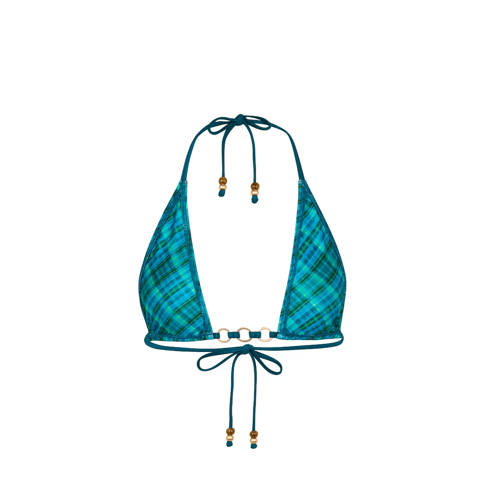 Kulani Kinis Kulani Kinis Trio Ring Triangle Bikini Top - Tropic Dip Kulani Kinis Trio Ring Triangle Bikini Top - Tropic Dip Splash Swimwear Bikini Tops