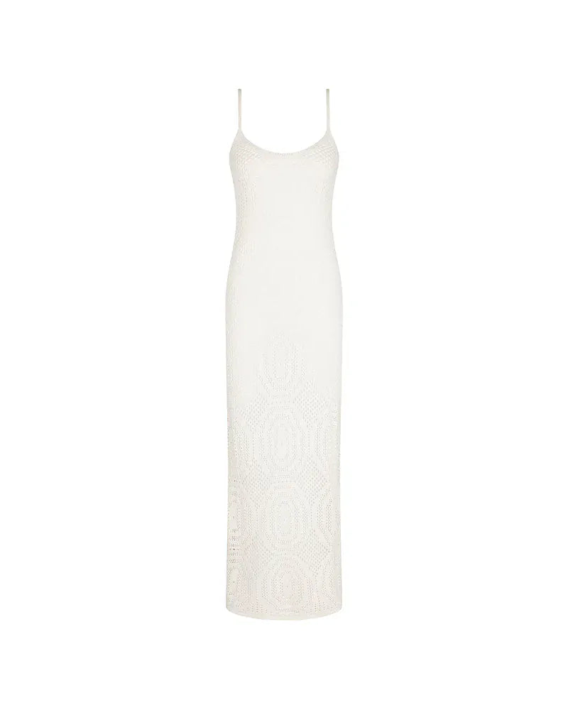 Kulani Kinis Kulani Kinis Whipped White Crochet Lace Knit Maxi Dress Kulani Kinis Whipped White Crochet Lace Knit Maxi Dress Splash Swimwear Dresses