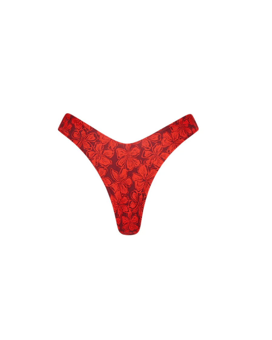 Kulani Kinis Kulani Kinis Y Cheeky Bikini Bottom - Sassy Sangria BOT225 Kulani Kinis Y Cheeky Bikini Bottom - Sassy Sangria Splash Swimwear Bikini Bottoms XS