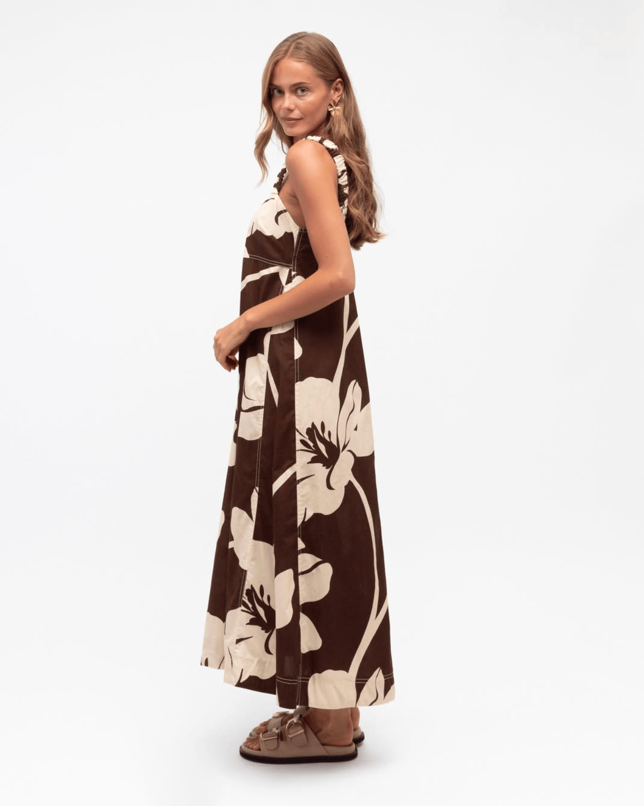 Label of Love Label Of Love Chocolate Bloom Maxi Dress Label Of Love Chocolate Bloom Maxi Dress Splash Swimwear Dresses
