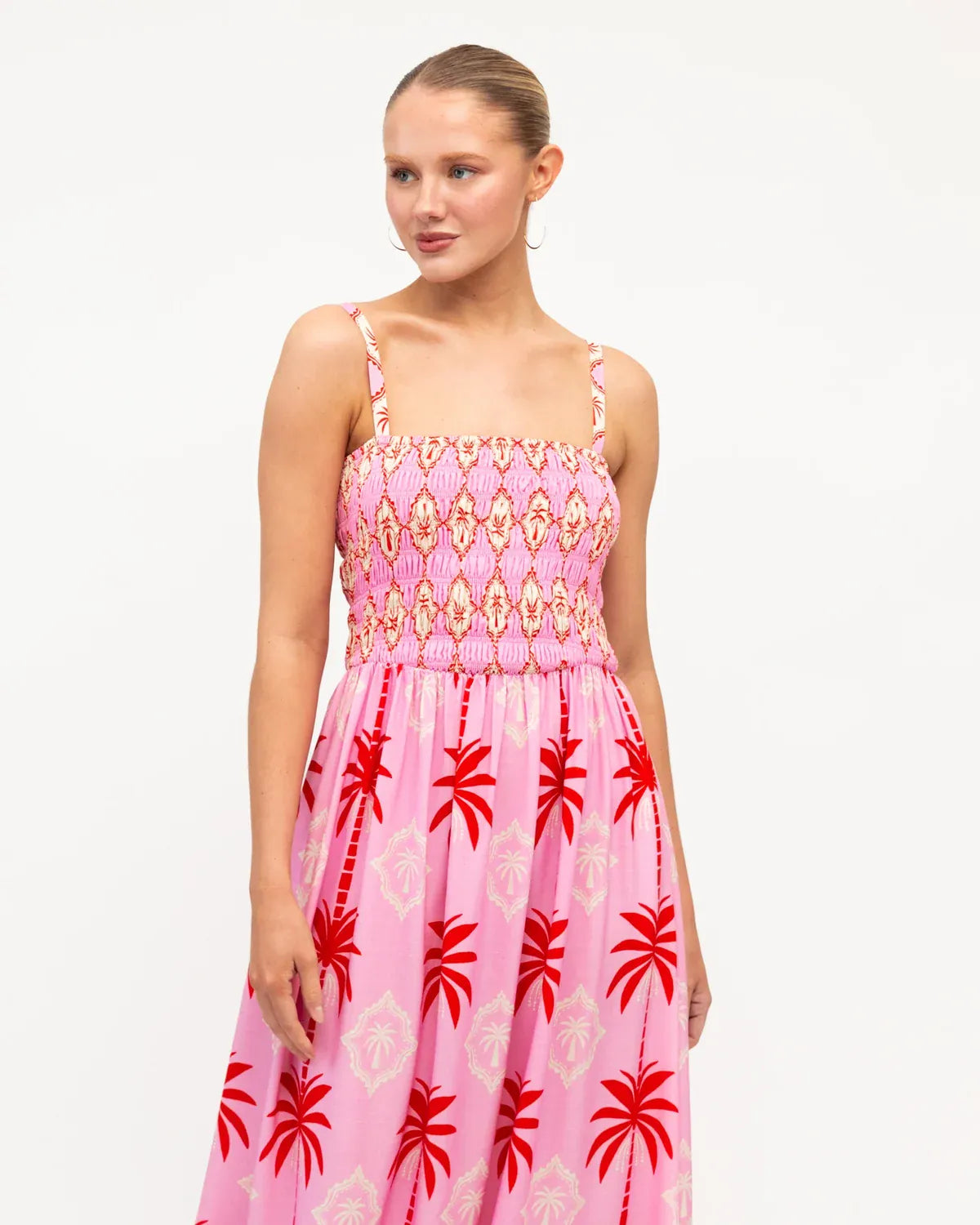 Label of Love Label of Love Pink Palms Maxi Dress Label Of Love Chocolate Bloom Maxi Dress Splash Swimwear Dresses