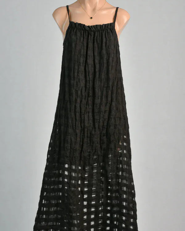 LaSofia La Sofia Alice Midi Dress VLSD510 La Sofia Alice Midi Dress Splash Swimwear Dresses S/M / Black