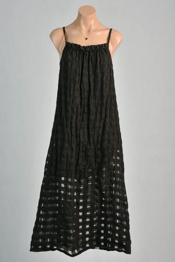 LaSofia La Sofia Alice Midi Dress VLSD510 La Sofia Alice Midi Dress Splash Swimwear Dresses S/M / Black