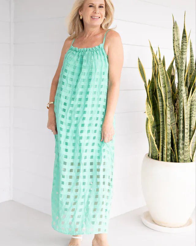 LaSofia La Sofia Alice Midi Dress VLSD510 La Sofia Alice Midi Dress Splash Swimwear Dresses S/M / Greenbay