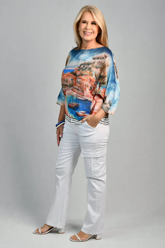 LaSofia La Sofia Opera Top - Italian Riviera VLST050 La Sofia Opera Top - Italian Riviera Splash Swimwear Clothing Top One size