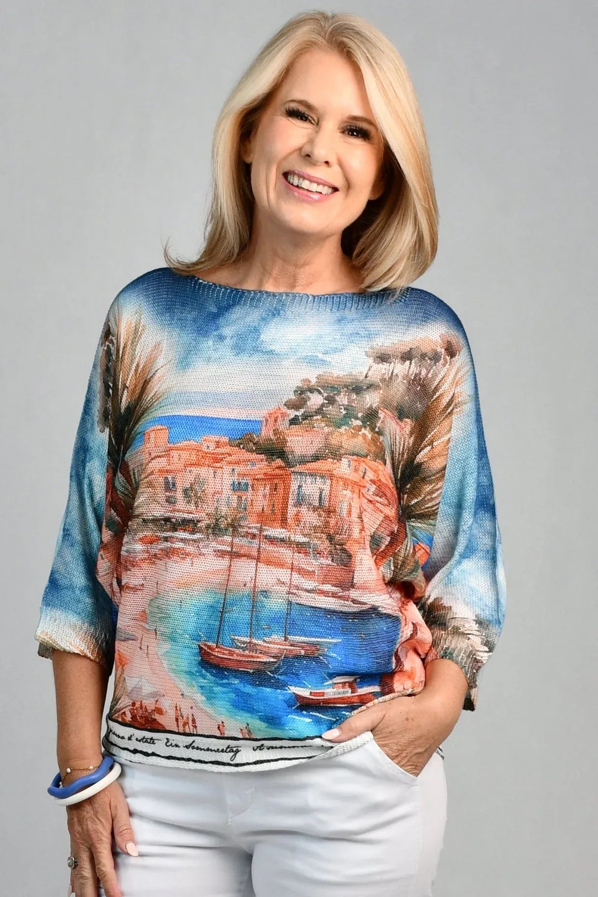 LaSofia La Sofia Opera Top - Italian Riviera VLST050 La Sofia Opera Top - Italian Riviera Splash Swimwear Clothing Top One size