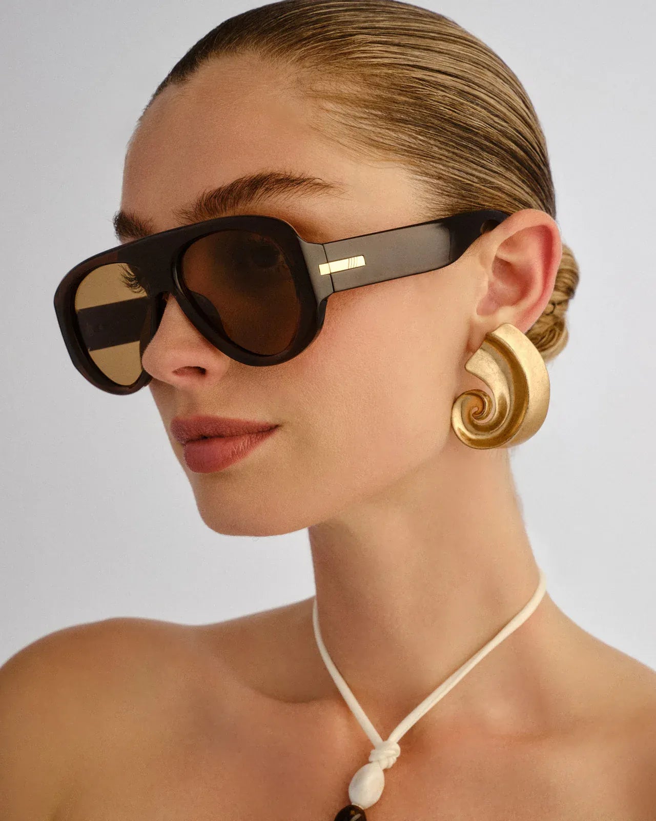 Le Specs Le Specs Dream Boat Sunnies - Coco LSP2652322 Le Specs Outta Love Sunnies - Pearl Caramel Splash Swimwear Sunnies 9324976437952