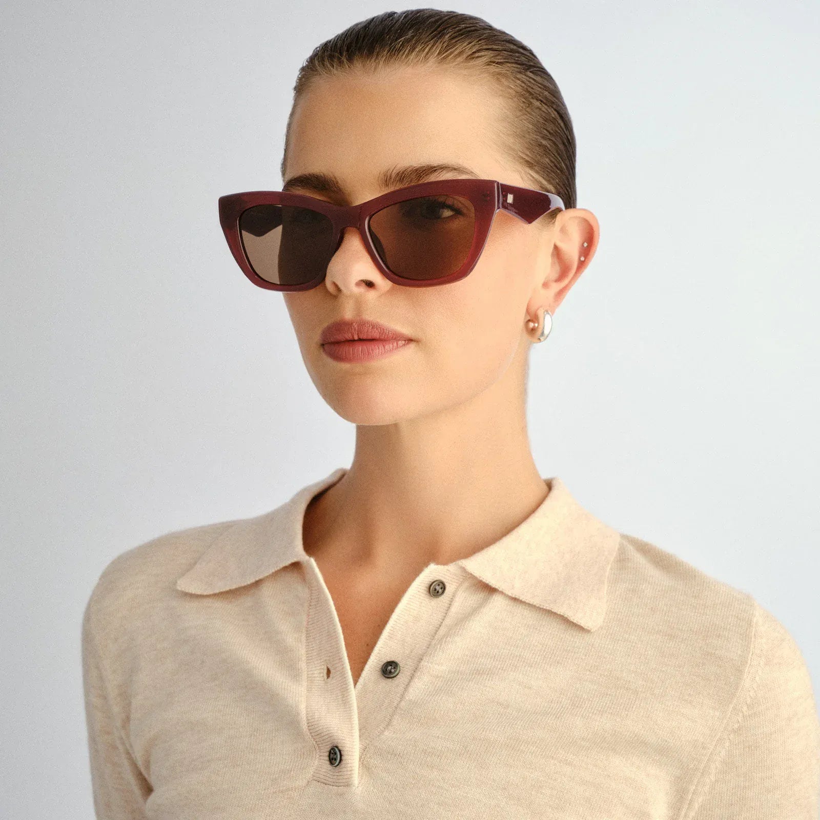 Le Specs Le Specs Lumen + Sunnies - Cranberry LWF2652383 Le Specs Outta Love Sunnies - Pearl Caramel Splash Swimwear Sunnies 9324976446862