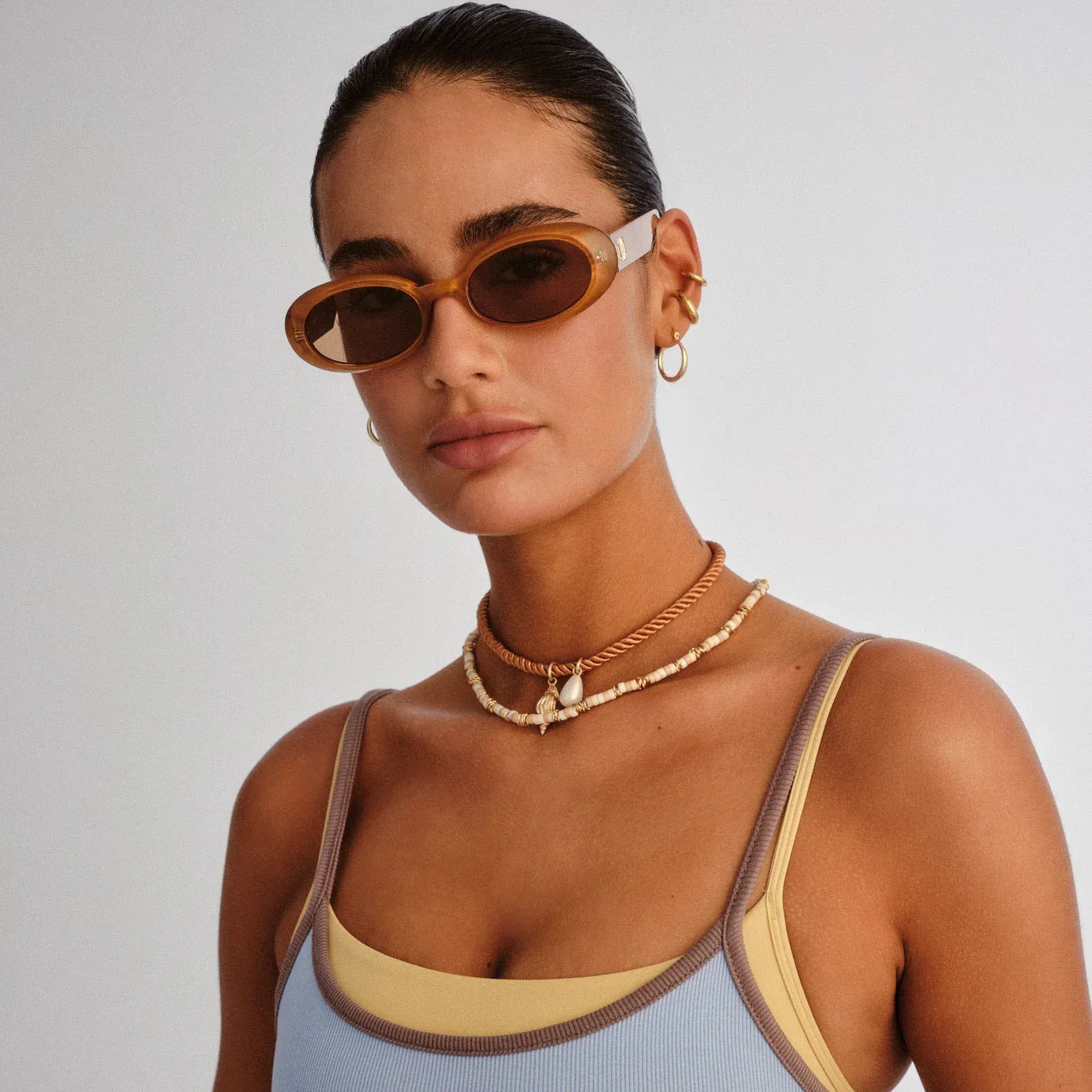 Le Specs Le Specs Work It! Gold Pearl LSP2652345 Le Specs Work It! Gold Pearl Splash Swimwear Sunnies 9324976438171