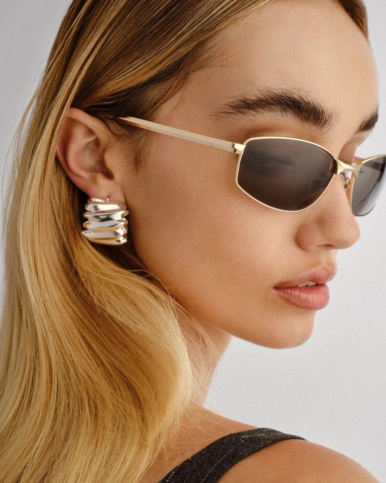 Le Specs Star Beam Sunnies - Bright Gold Khaki Mono LSP2552280 Le Specs Star Beam - Bright Gold Khaki Mono Splash Swimwear Sunnies 9324976436085